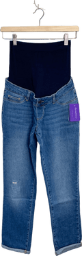 Seraphine Blue Slim fit Boyfriend over Bump Maternity Jeans UK 8 - Reliked