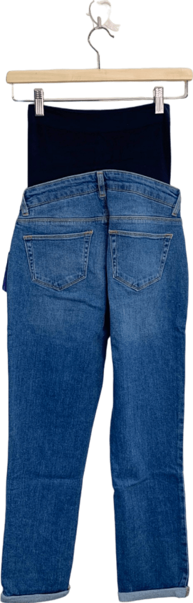 Seraphine Blue Slim fit Boyfriend over Bump Maternity Jeans UK 8 - Reliked