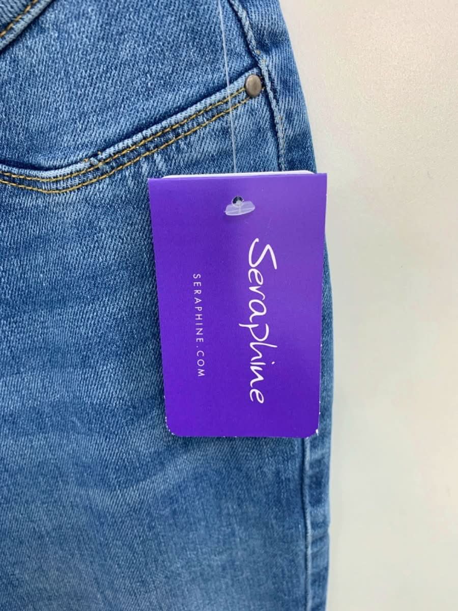 Seraphine Blue Slim fit Boyfriend over Bump Maternity Jeans UK 8 - Reliked