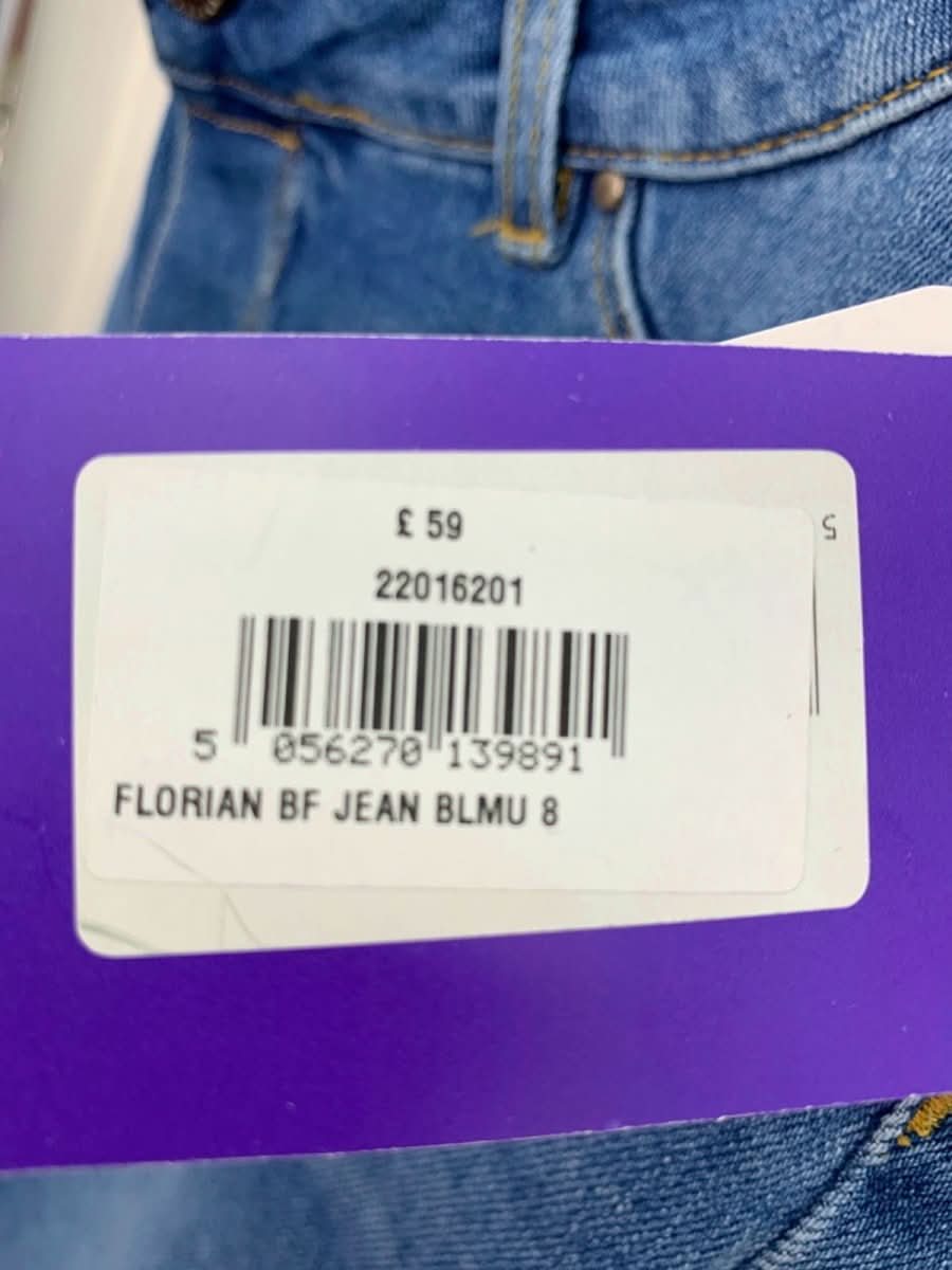 Seraphine Blue Slim fit Boyfriend over Bump Maternity Jeans UK 8 - Reliked