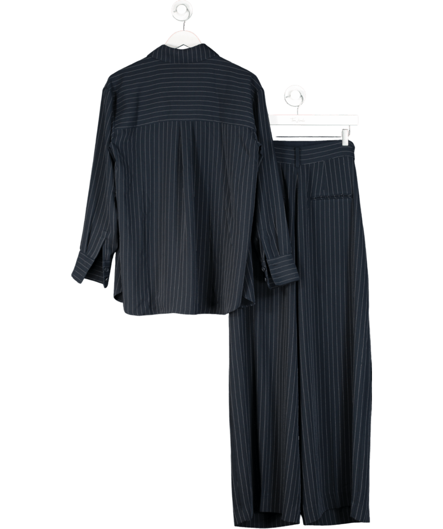 Seraphine Maternity Blue Pinstripe Shirt And Trousers UK 10 - Reliked