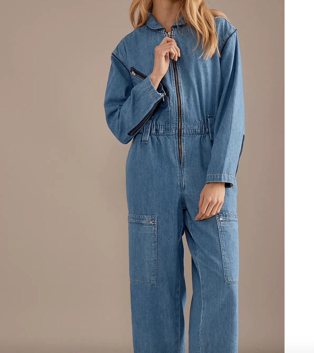 Seventy + Mochi Blue Denim Jumpsuit UK L - Reliked