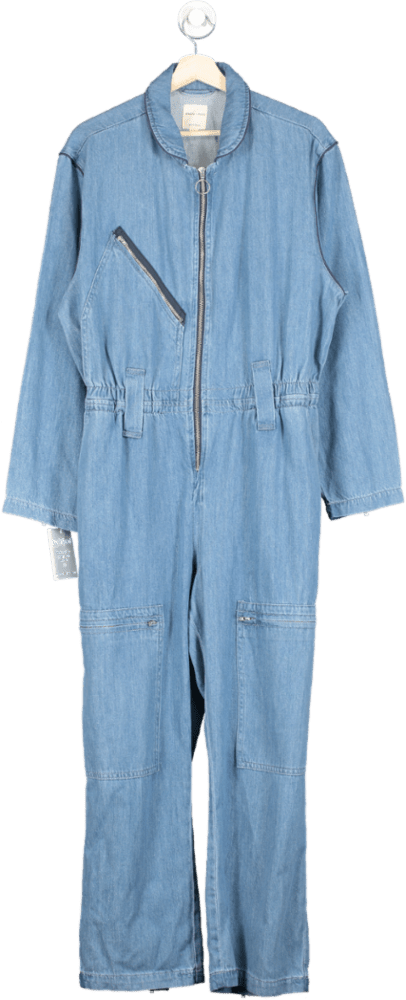 Seventy + Mochi Blue Denim Jumpsuit UK L - Reliked