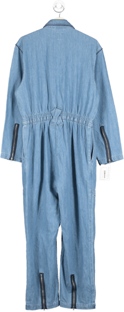 Seventy + Mochi Blue Denim Jumpsuit UK L - Reliked