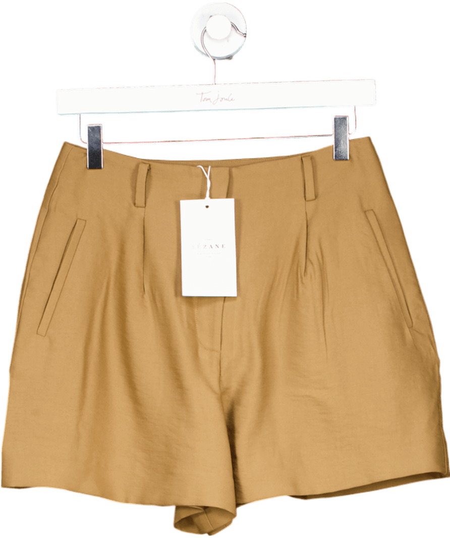 Sezane Brown Edward Shorts Walnut UK 8 - Reliked