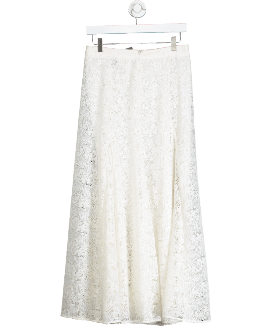 Sezane Cream Aglae Lace Skirt UK 8 - Reliked
