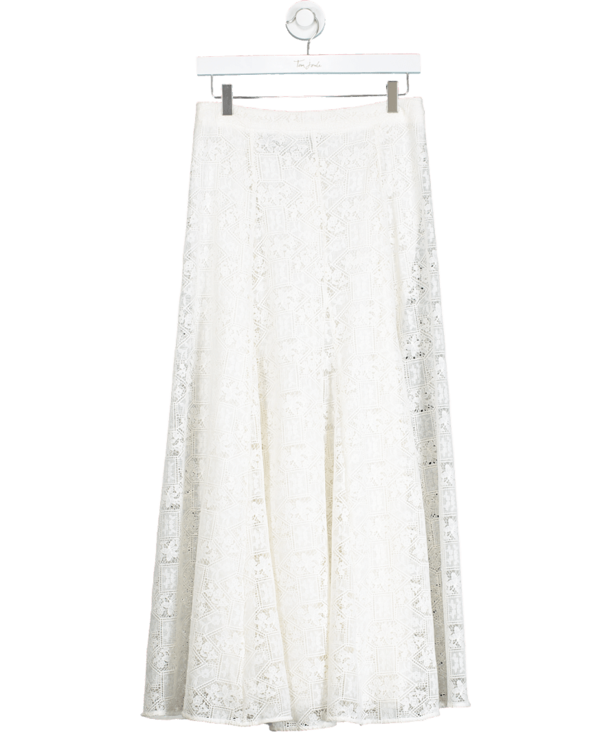 Sezane Cream Aglae Lace Skirt UK 8 - Reliked