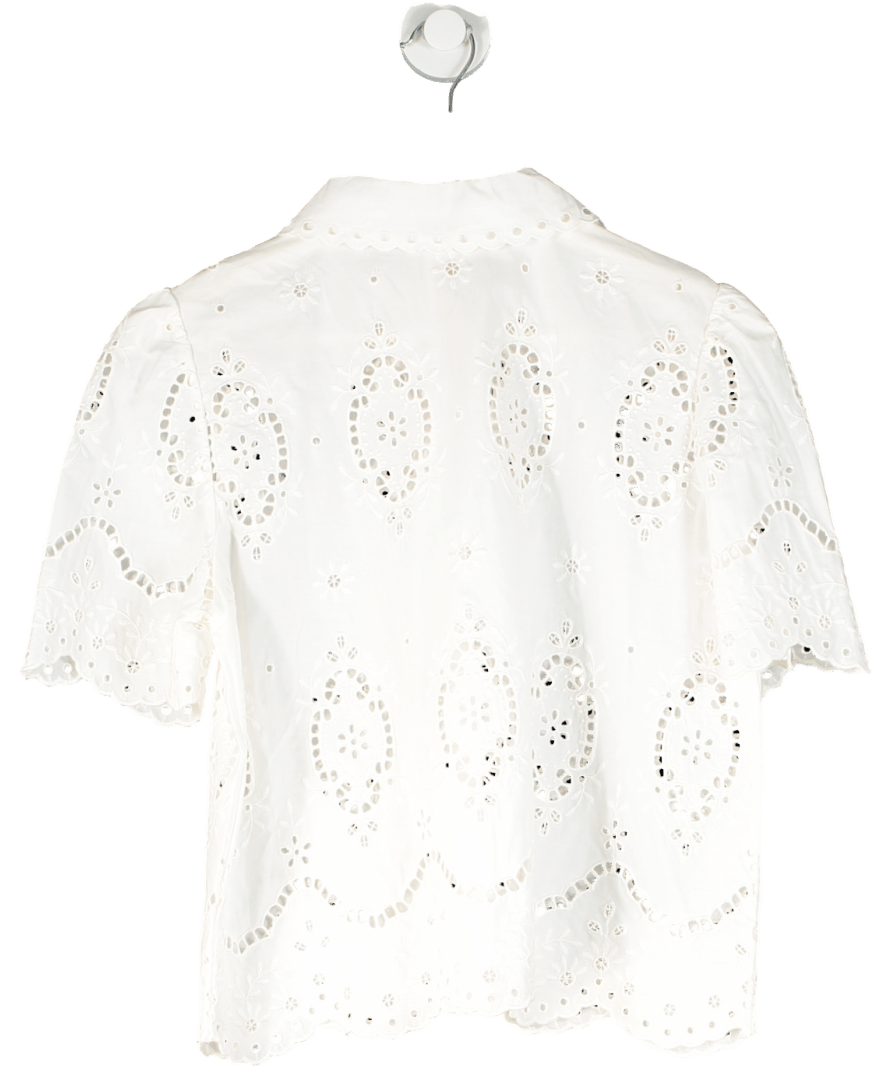 Sezane Cream Elvira Blouse Ecru UK 10 - Reliked