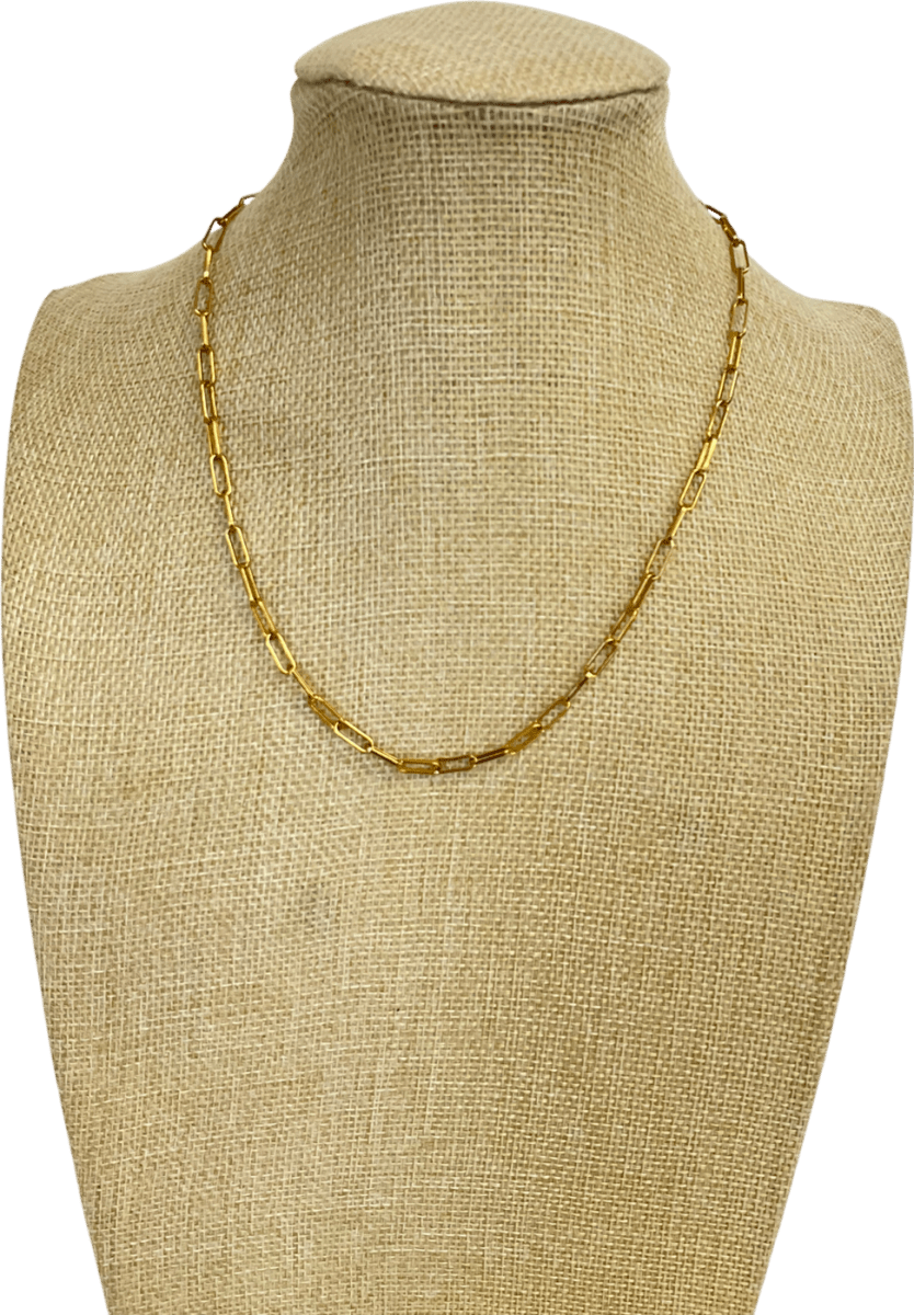 Sezane Gold plated Irma Link Chain necklace - Reliked
