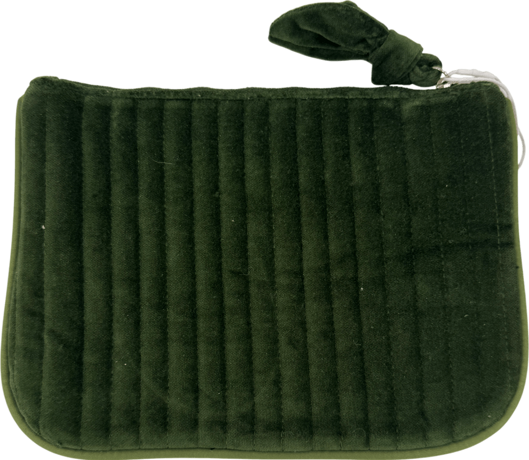 Sezane Green Velvet Flat Pouch - Reliked