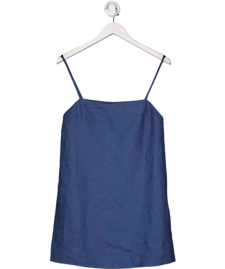 Sezane Josiana Dress Dusty Midnight Blue UK 8 - Reliked