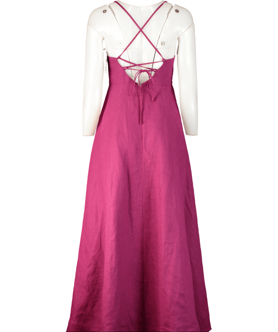 Sezane Magenta Sora Midi Dress UK 8 - Reliked