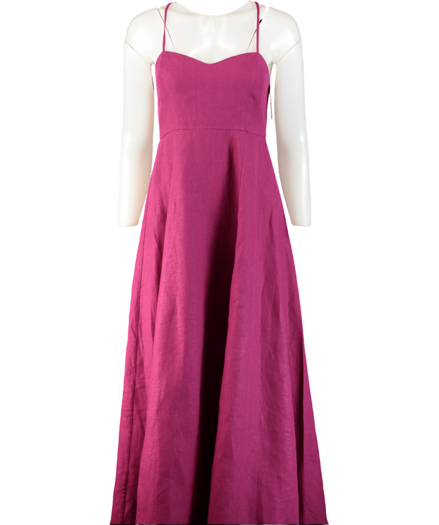 Sezane Magenta Sora Midi Dress UK 8 - Reliked