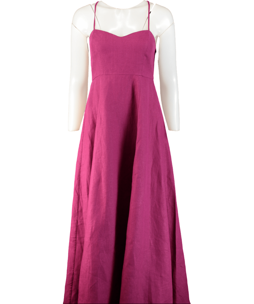 Sezane Magenta Sora Midi Dress UK 8 - Reliked