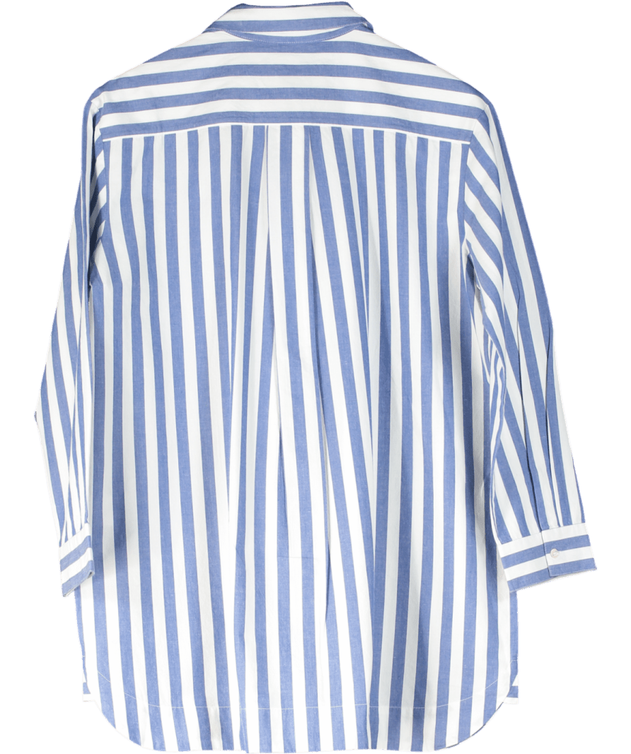 Sezane Maxine Mini Dress Ecru With Blue Stripes UK 8 - Reliked