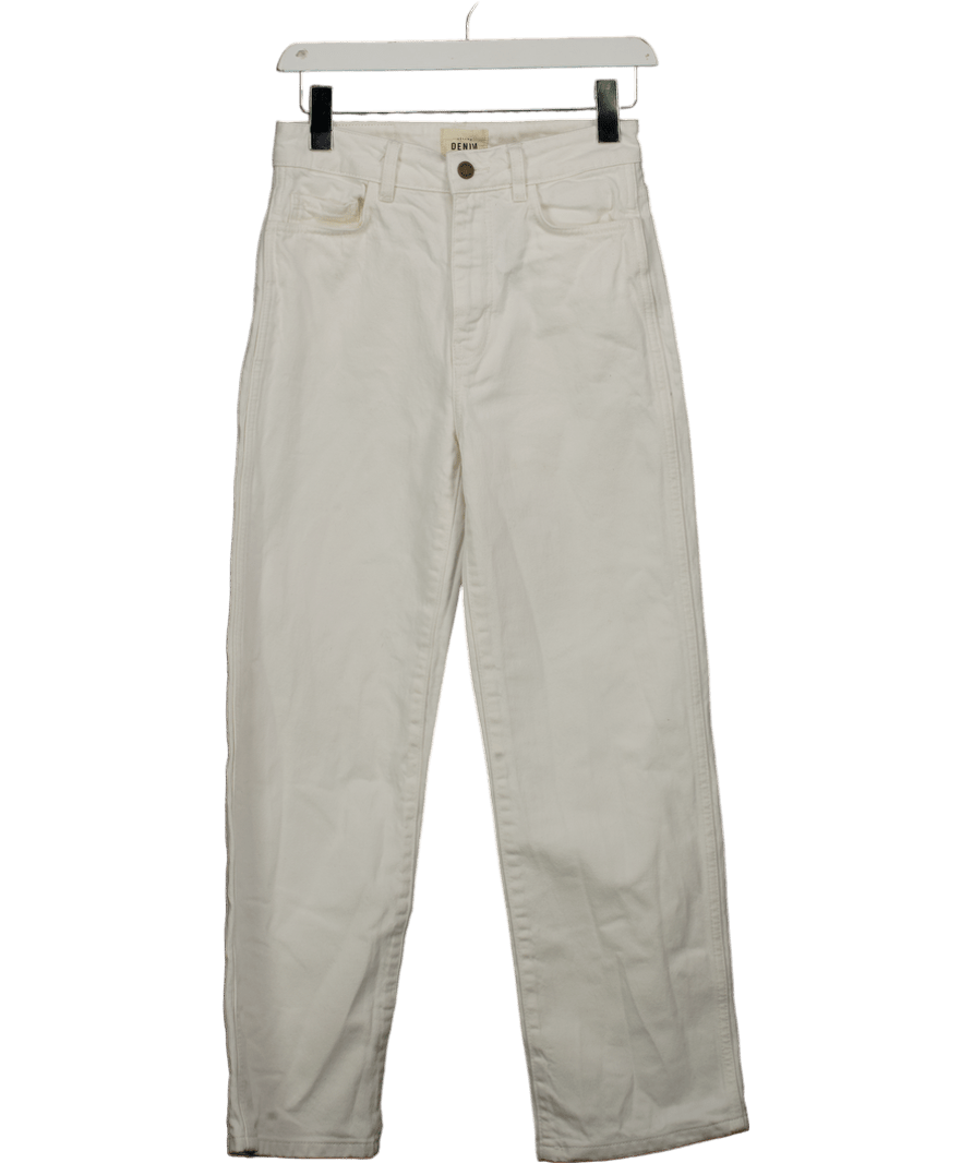 Sezane White Le Crop Mottled Ecru Jeans UK 8 - Reliked