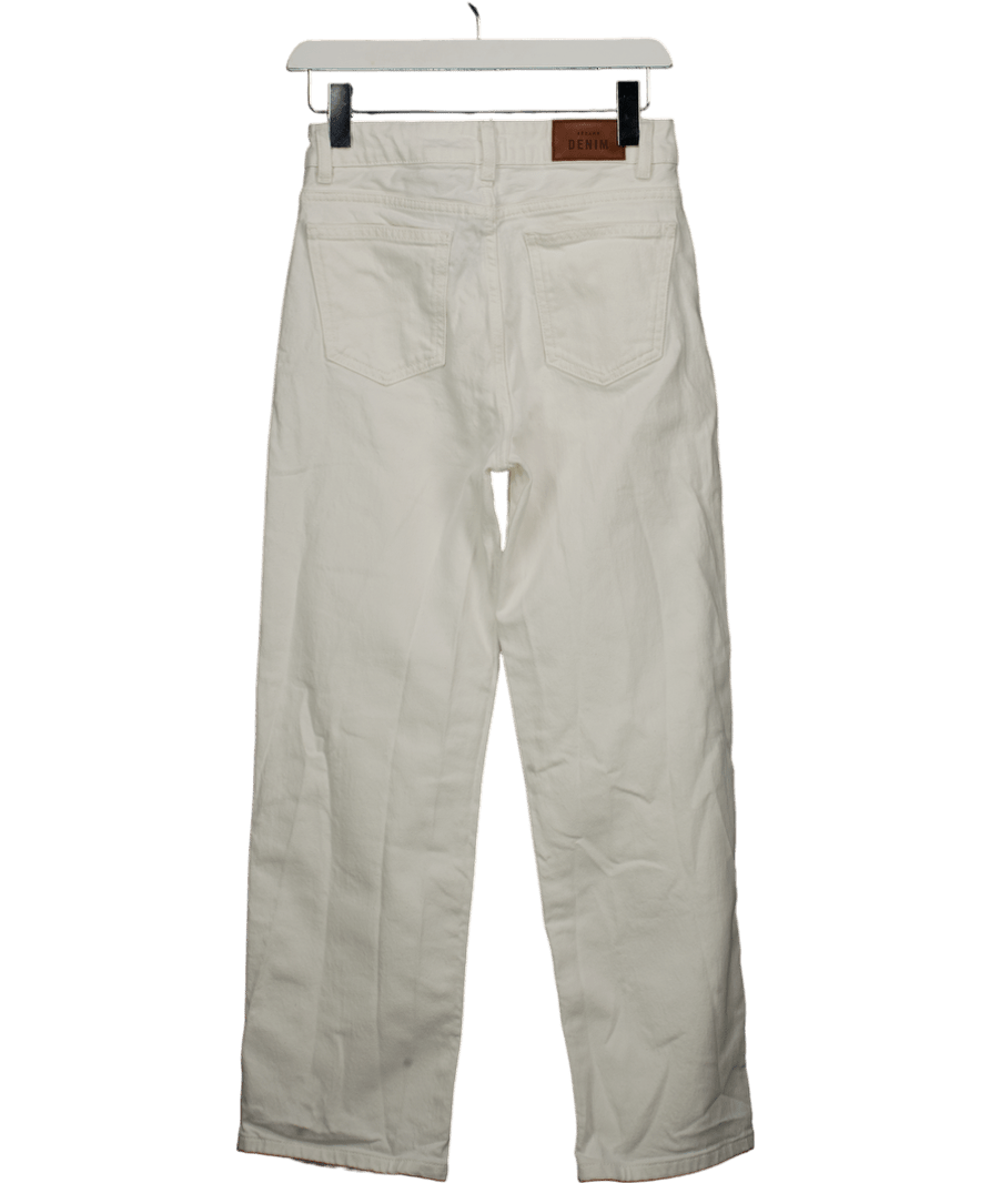 Sezane White Le Crop Mottled Ecru Jeans UK 8 - Reliked