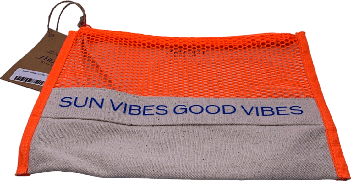 Shiseido Orange Mesh Beach Pouch - Reliked