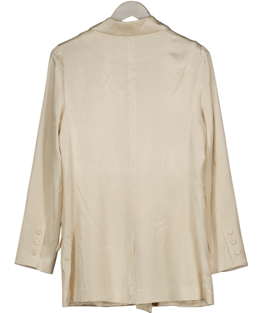 Shona Joy La Lune Double Breasted Blazer - Cream UK 10 - Reliked