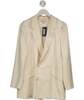 Shona Joy La Lune Double Breasted Blazer - Cream UK 10 - Reliked