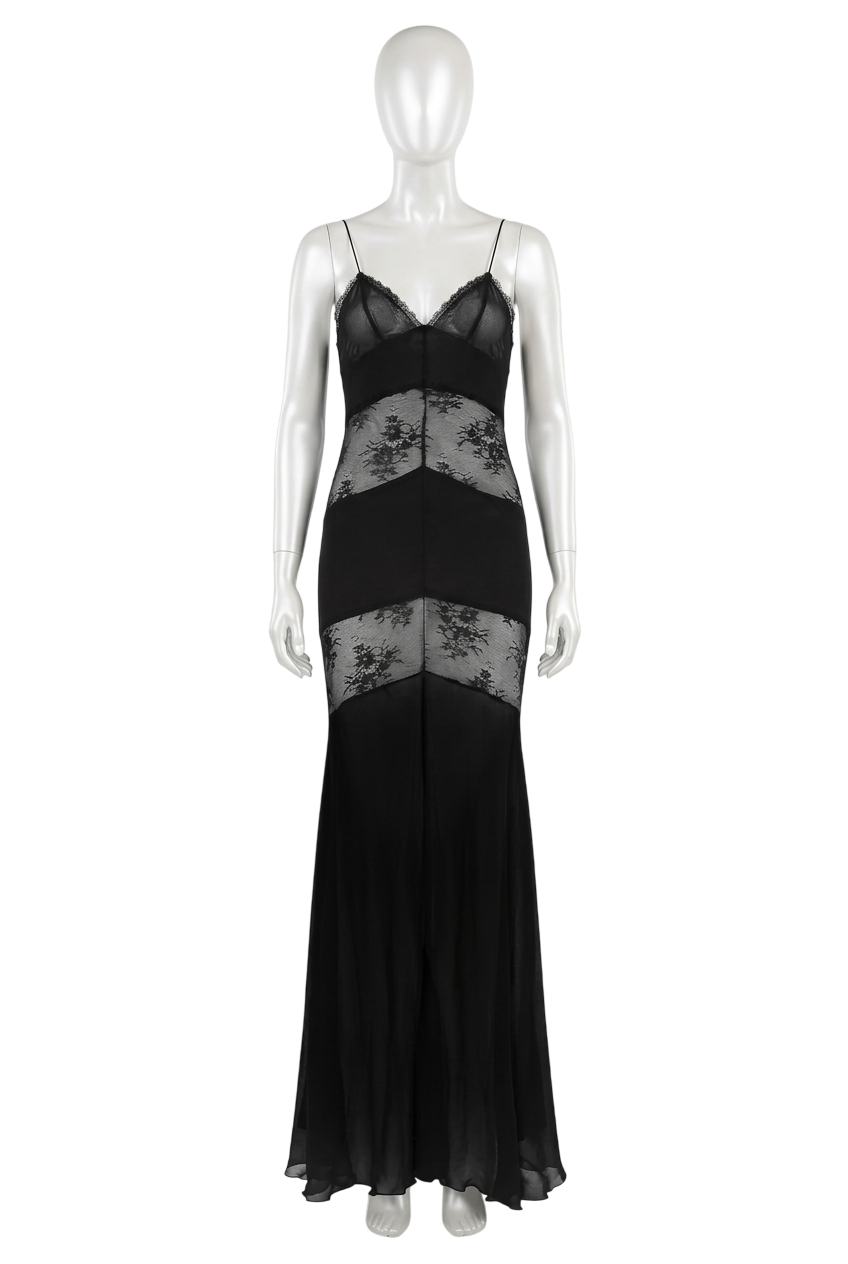Rat & Boa Venezia Lace Slip Dress Black UK XS