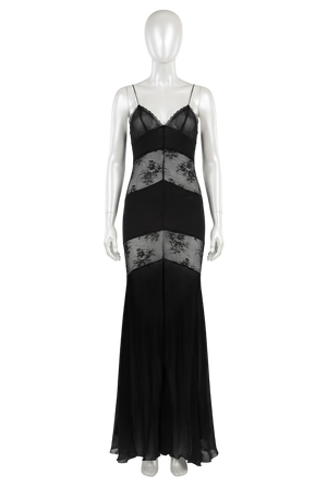 Rat & Boa Venezia Lace Slip Dress Black UK XS