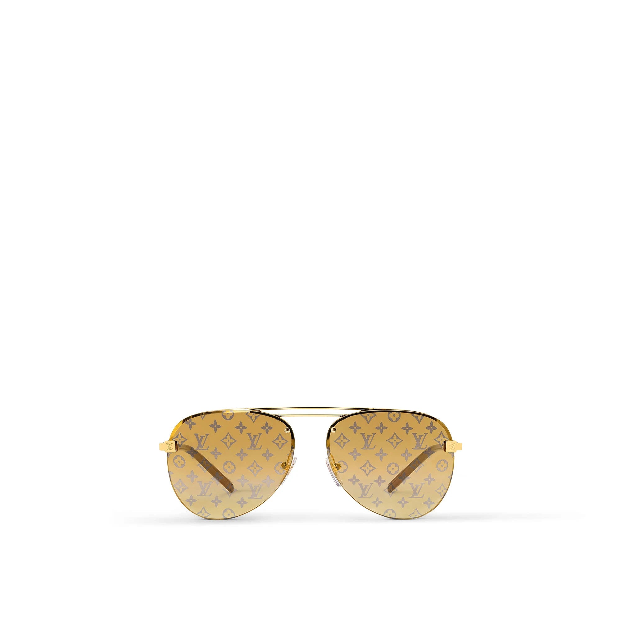 Louis Vuitton Gold Clockwise Aviator Sunglasses
