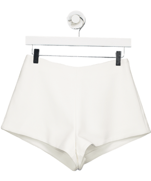 Showpo White Crepe High Waisted Shorts UK 8