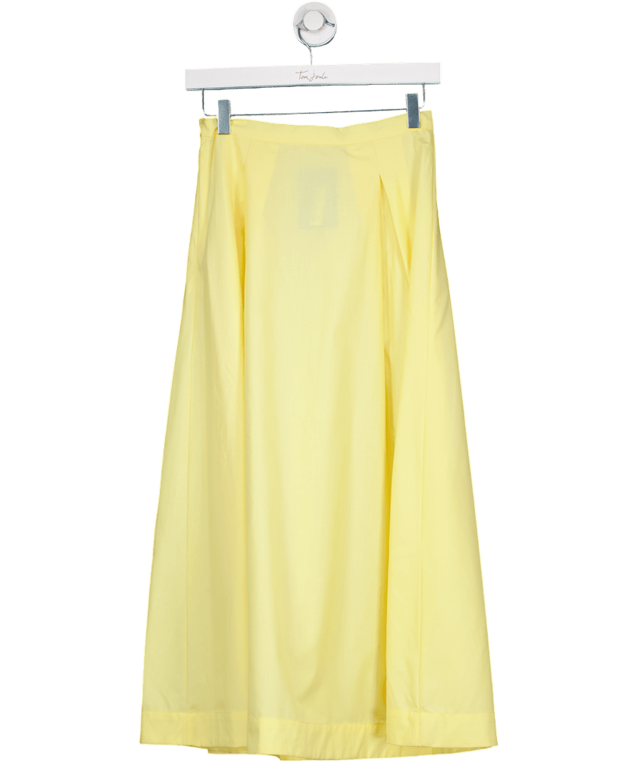 Showpo Yellow Gathered Midi Skirt UK 8 - Reliked