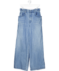 Sickos Blue Pleat Pocket Wide Leg Jeans UK S - Reliked