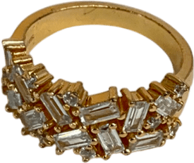 Sif Jakobs Antella Ring in Yellow Gold with White Zirconia - Size M - Reliked