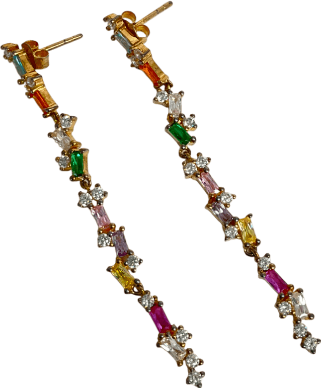 Sif Jakobs Cubic Zirconia Drop Earrings, Gold/Multi - Reliked