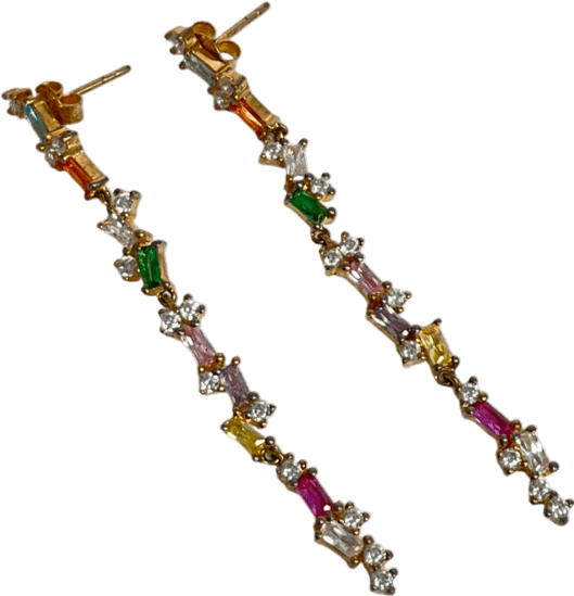 Sif Jakobs Cubic Zirconia Drop Earrings, Gold/Multi - Reliked