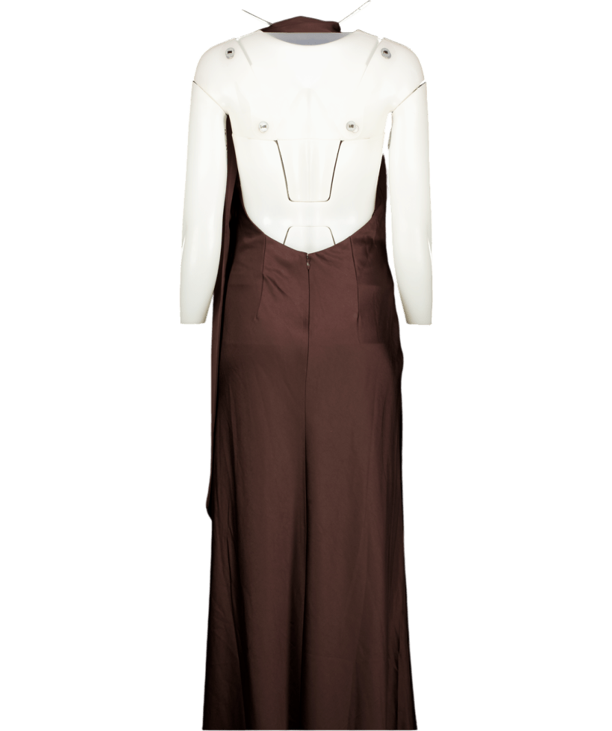 Significant Other Brown Adriana Halter-neck Maxi Dress UK 8