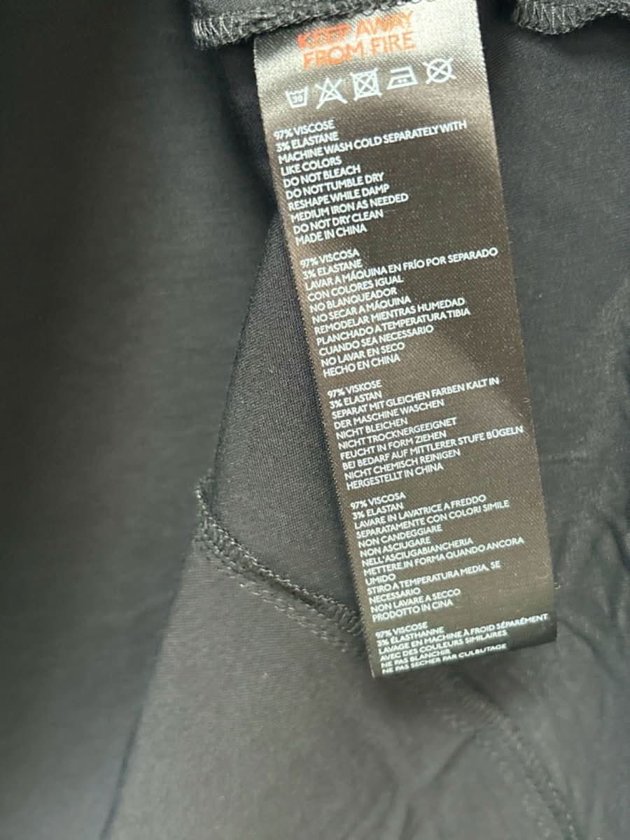 Silence + Noise Black Button - Up Long Sleeve Top UK L - Reliked