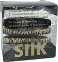 silk. Set Of 3 100% Mulberry Silk Hair Scrunchies - Black/taupe/olive - Reliked