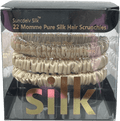 silk. Set Of 3 Vanilla 100% Mulberry Silk Hair Scrunchies - Reliked
