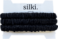 SILKI. Set Of 3 Luxury 100% Mulberry Silk Hair Scrunchies - Black One Size - Reliked
