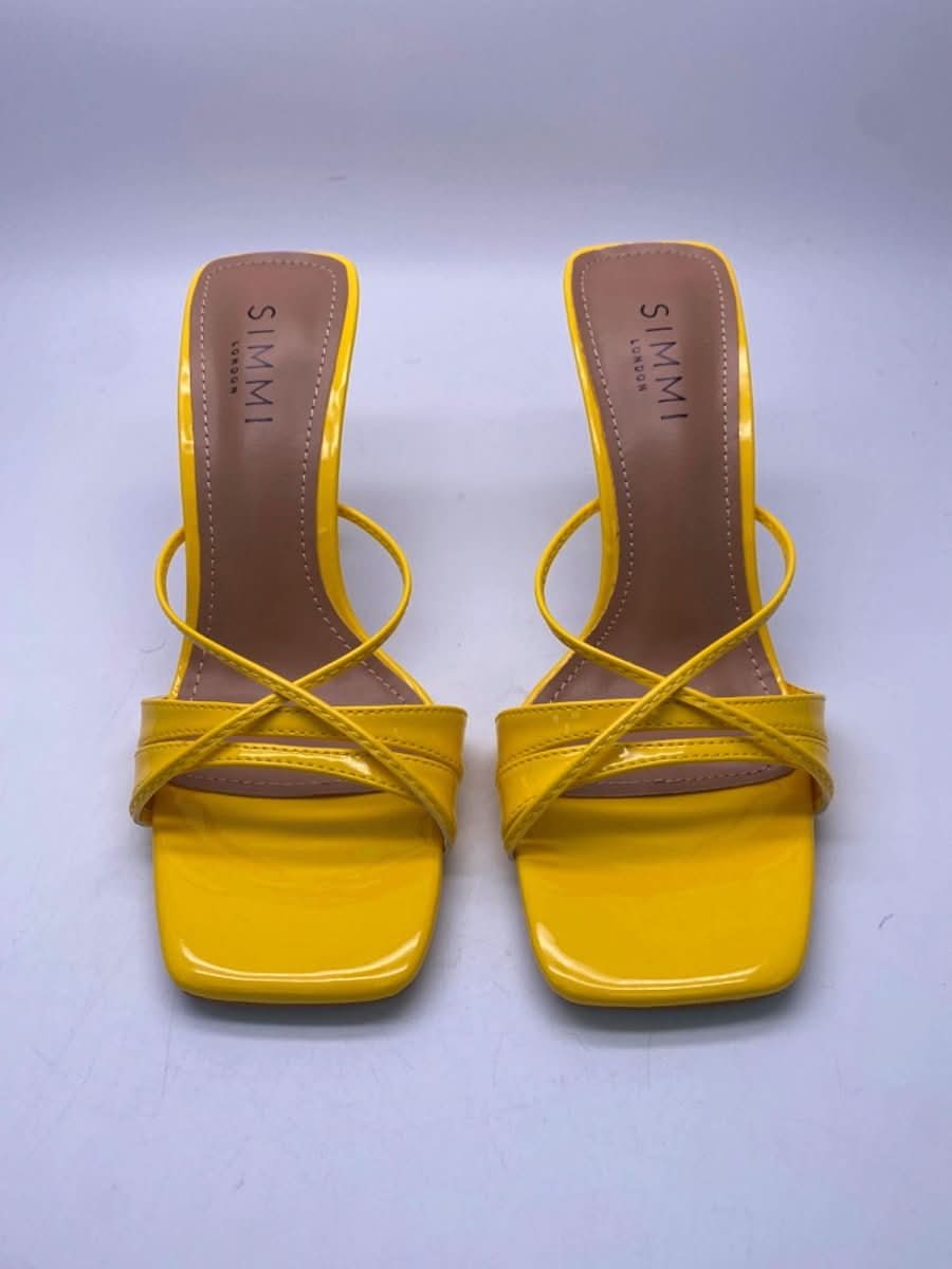 Simmi Yellow Patent Macy - 3 Danique Heels UK 5 - Reliked