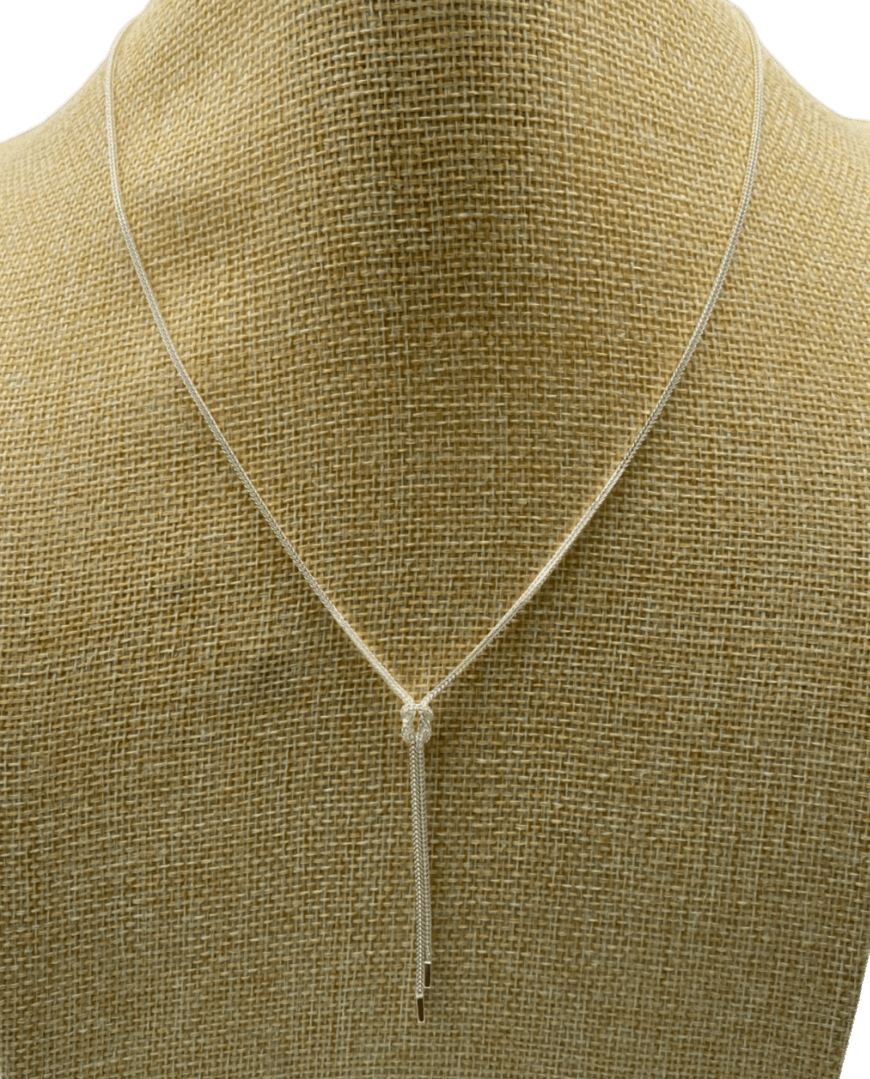 SIMPLY SILVER 925 Sterling Silver 925 Figure & Knot Necklace One Size - Reliked