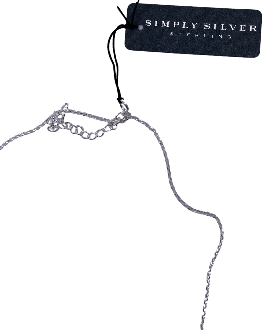 SIMPLY SILVER 925 Sterling Silver Cubic Zirconia Heart Drop Jewellery Set One Size - Reliked