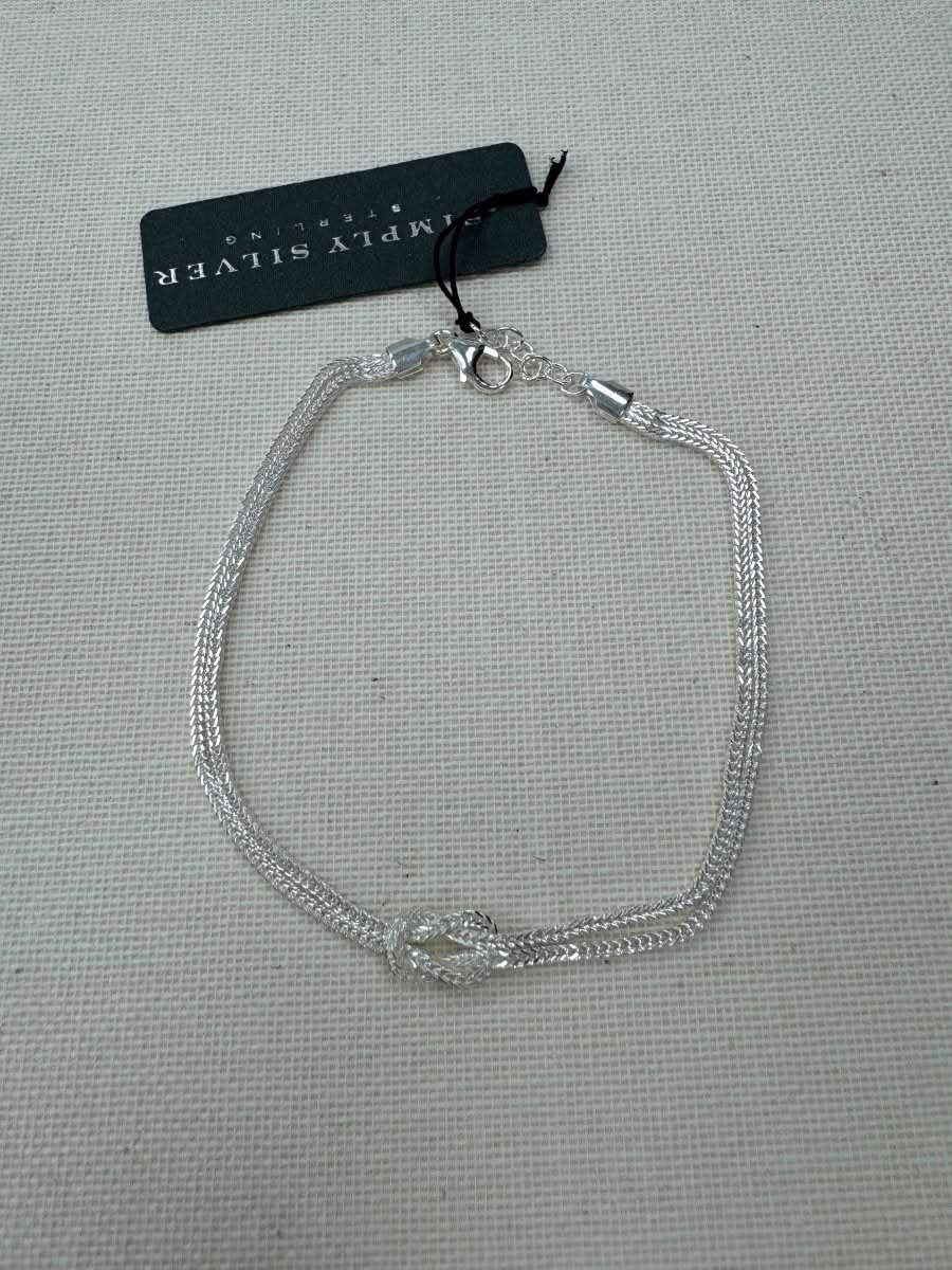 SIMPLY SILVER 925 Sterling Silver Figure & Knot Bracelet - Reliked