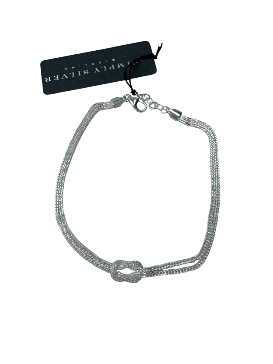 SIMPLY SILVER 925 Sterling Silver Figure & Knot Bracelet - Reliked