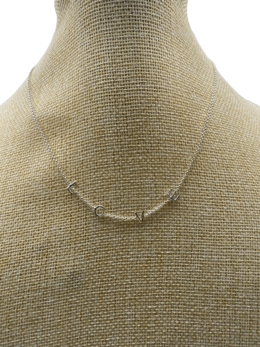 SIMPLY SILVER 925 Sterling Silver Love Initial Necklace - Reliked
