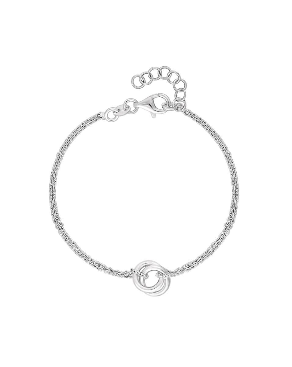 SIMPLY SILVER 925 Sterling Silver Polished Ring Bracelet One Size - Reliked