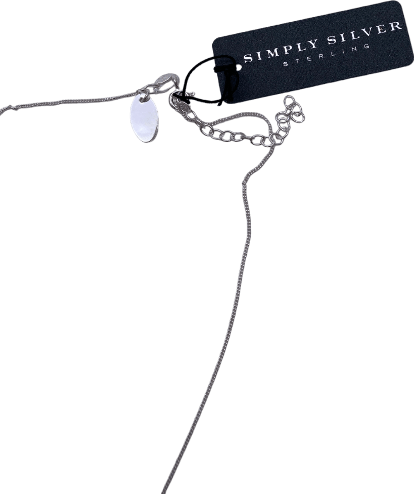 SIMPLY SILVER 925 Sterling Silver Two Tone Heart Paw Pendant Necklace - Reliked