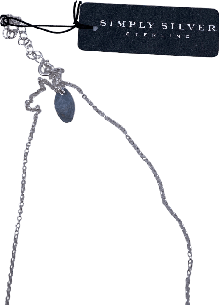 Simply Silver Sterling Metallic Sterling Silver 925 Heart Pendant Necklace One Size - Reliked