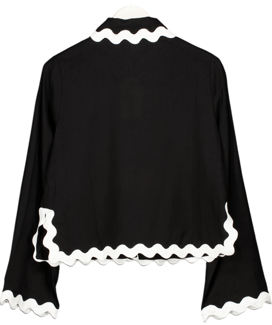 Sinead Keary Black Olivia Linen Shirt UK 8 - Reliked