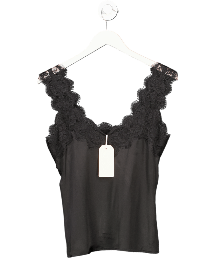 Sinead Keary Black X Lydia Millen "the Becky" - Silk Cami (bra Friendly Black) UK 6 - Reliked