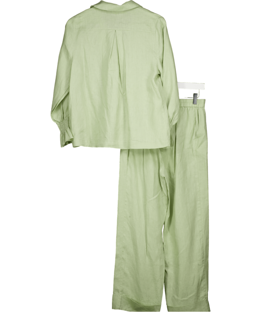Sioda So Pale Green 100% Linen 2 - piece Pyjama Set UK 8 - 10 - Reliked